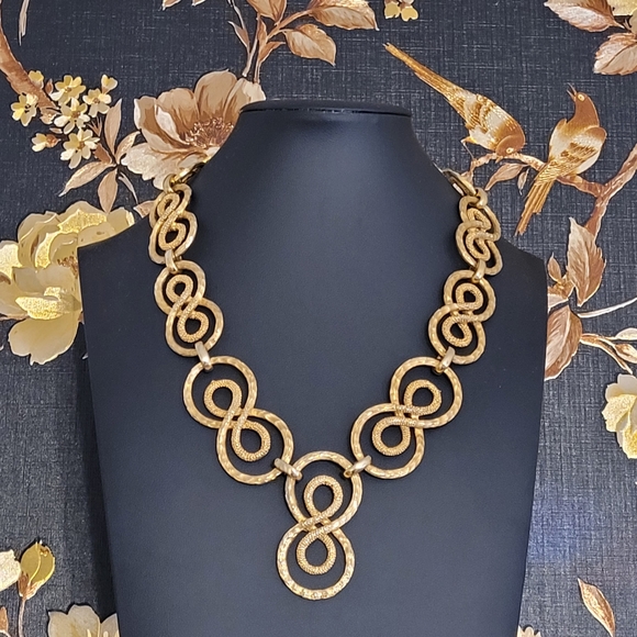 Lucien Piccard Jewelry - LUCIEN PICCARD Infinity Couture Gold-tone Swirl Link Collar Necklace MCM